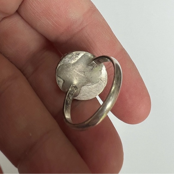 Vintage Sterling Silver Carved Tiger Eye Cameo Ring - Picture 9 of 9